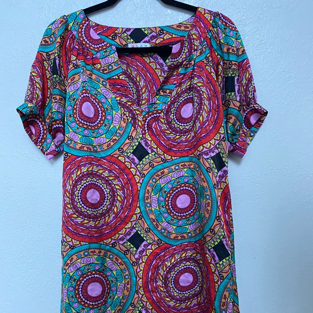 100% Silk Dress Brand is GLAM